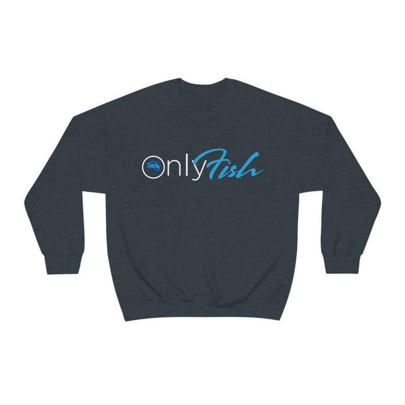 Onlyfish Unisex Heavy Blend™ Crewneck Sweatshirt, Only fish sweatshirt, only fish shirt, only fishing sweatshirt, onlyfish shirt, fisherman sweatshirt, fisherman, fishy fishy