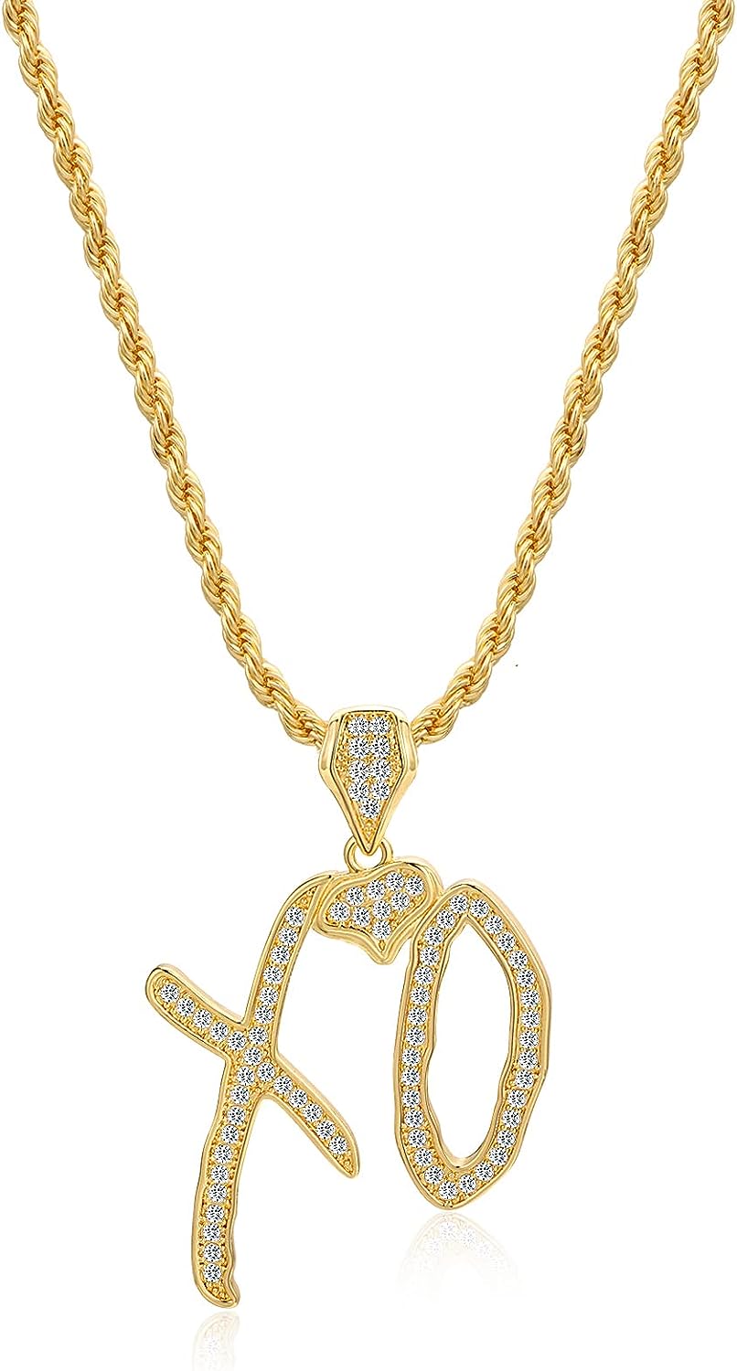 The Weeknd XO Necklace, The weeknd merch 2023, the weeknd fans, Hip Hop XO Necklace Pendant with Rope Chain Hip Hop Rock Rapper Jewelry