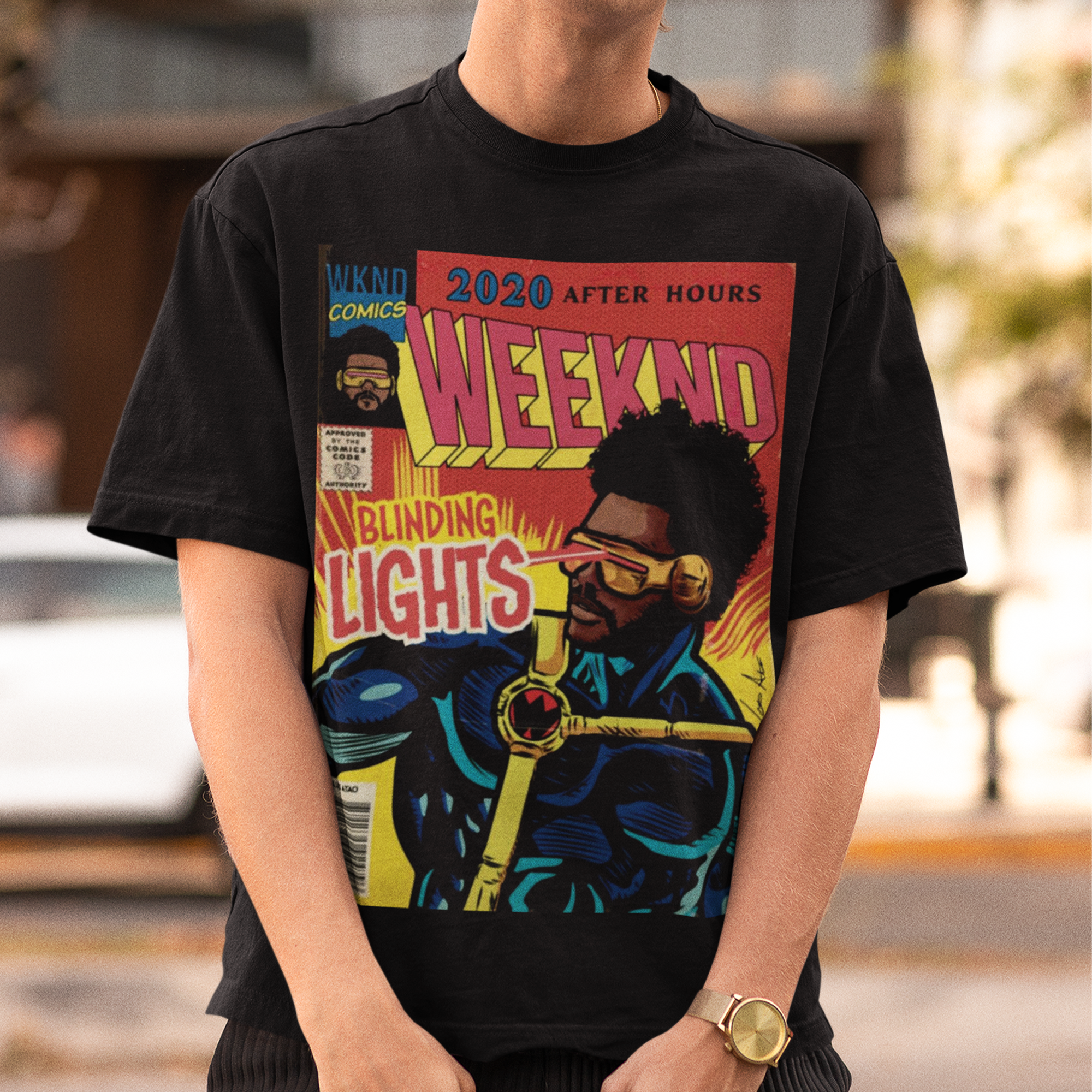Blinding Lights Comic Hoodie Long Sleeve The Weeknd Tour The